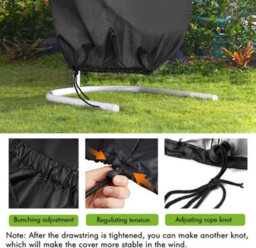 Garden Hanging Chair Cover, Waterproof Protective Windproof, Uv-Resistant, Dustproof For - thumbnail 4