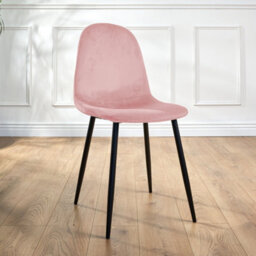 Bravich Ron Velvet Dining Chair - Pink - thumbnail 8