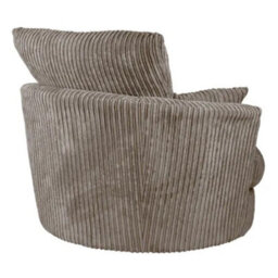 SquareBoxx Lennox Swivel Chair Grey Jumbo Cord - thumbnail 4