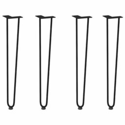 Berkfield Hairpin Legs For Console Tables For Console Table 4 Pcs Black 72 Cm Solid Steel - thumbnail 2