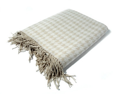 Bellissimo Cotton Rich Dogtooth Throw 130 X 150Cm