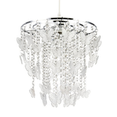 Happy Homewares Modern Butterfly Inspired Pendant Shade With Cascading Acrylic Strands - image 1