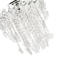 Happy Homewares Modern Butterfly Inspired Pendant Shade With Cascading Acrylic Strands - thumbnail 5
