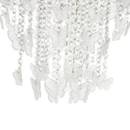 Happy Homewares Modern Butterfly Inspired Pendant Shade With Cascading Acrylic Strands - thumbnail 4