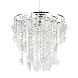 Happy Homewares Modern Butterfly Inspired Pendant Shade With Cascading Acrylic Strands