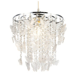 Happy Homewares Modern Butterfly Inspired Pendant Shade With Cascading Acrylic Strands - thumbnail 2