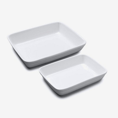 W.M Bartleet & Sons Wm Bartleet & Sons Porcelain Traditional Lasagne Dishes, Set Of 2 - image 1