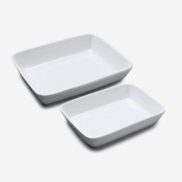 W.M Bartleet & Sons Wm Bartleet & Sons Porcelain Traditional Lasagne Dishes, Set Of 2
