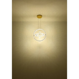 Luminosa Lighting Luminosa Neil Pendant Ceiling Light Gold Colors K5 Crystals 3X Led Dimmable 2700-6000K - thumbnail 8