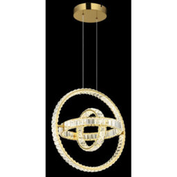 Luminosa Lighting Luminosa Neil Pendant Ceiling Light Gold Colors K5 Crystals 3X Led Dimmable 2700-6000K - thumbnail 5