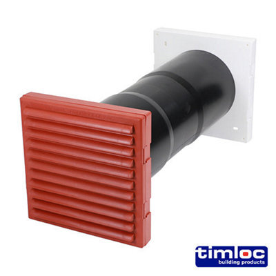 Timco Timloc Aerocore Through-Wall Vent Set With Baffle Terracotta - 127 X 350 (Dia X Length) - image 1