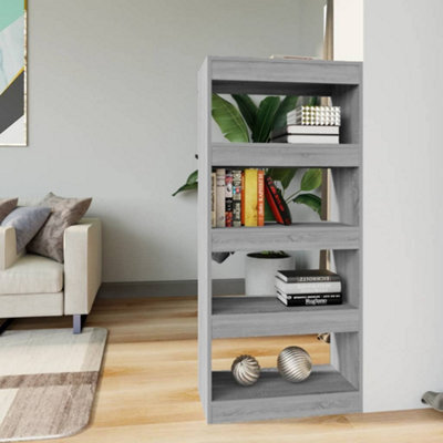 Berkfield Book Cabinet/room Divider Grey Sonoma 60X30X135 Cm Engineered Wood - image 1
