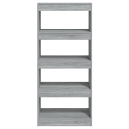 Berkfield Book Cabinet/room Divider Grey Sonoma 60X30X135 Cm Engineered Wood - thumbnail 5