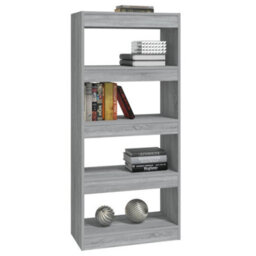 Berkfield Book Cabinet/room Divider Grey Sonoma 60X30X135 Cm Engineered Wood - thumbnail 3
