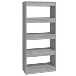 Berkfield Book Cabinet/room Divider Grey Sonoma 60X30X135 Cm Engineered Wood - thumbnail 2