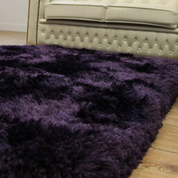 Purple Handmade , Luxurious , Modern , Plain , Shaggy , Sparkle Easy To Clean Rug For Living Room, Bedroom - 200Cm X 300Cm - thumbnail 2