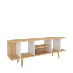 Decorotika Akya Tv Stand Tv Unit For Tvs Up To 65 Inch Sapphire Oak White - thumbnail 4
