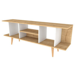 Decorotika Akya Tv Stand Tv Unit For Tvs Up To 65 Inch Sapphire Oak White - thumbnail 7