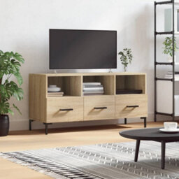 Berkfield Sturdy Tv Cabinet Sonoma Oak 102X36X50 Cm Engineered Wood - thumbnail 2