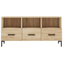 Berkfield Sturdy Tv Cabinet Sonoma Oak 102X36X50 Cm Engineered Wood - thumbnail 5
