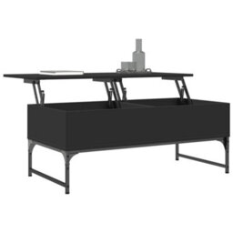 Walplus Coffee Table Black 100X50X40 Cm Engineered Wood And Metal - thumbnail 4