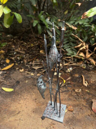 Inspirational Gifting Birds On Reeds Garden Sculpture Statue Ornament - thumbnail 3