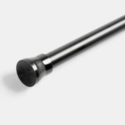 Ohs Shower Curtain Tension Pole Extendable Rod, Black - thumbnail 3