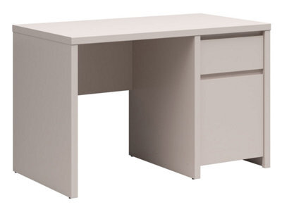 Arte Kaspian Desk 120Cm In Cashmere, Soft-Tone Modern Desk With Door, Shelf & Drawer - image 1