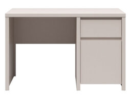 Arte Kaspian Desk 120Cm In Cashmere, Soft-Tone Modern Desk With Door, Shelf & Drawer - thumbnail 2