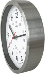 Youshiko Radio Controlled Wall Clock Premium Quality, Silver Bold Classic Design, Easy Read. - thumbnail 2