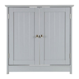 Taylor & Brown Under Sink Bathroom Cabinet Storage Cupboard Organiser Free Standing Wooden Storage Unit Basin With Shelf, Grey - thumbnail 4