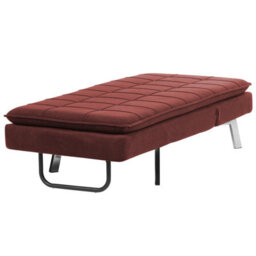 Beliani Chaise Longue Loiret Fabric Red - thumbnail 8