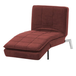Beliani Chaise Longue Loiret Fabric Red - thumbnail 7