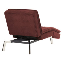 Beliani Chaise Longue Loiret Fabric Red - thumbnail 9
