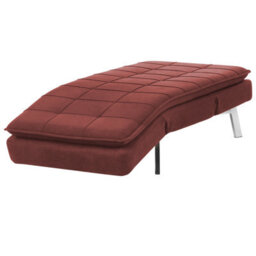 Beliani Chaise Longue Loiret Fabric Red - thumbnail 6