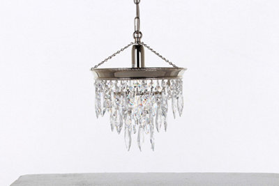 Luminosa Lighting Luminosa Brunswick 3 Tier Strass Nickel Pendant Ceiling Light