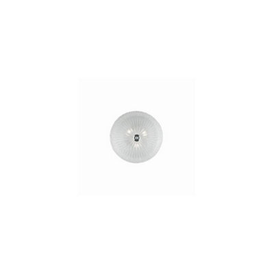 Ideal Lux Shell 3 Light Indoor Flush Wall / Ceiling Light Chrome With Clear Glass, E27 - image 1