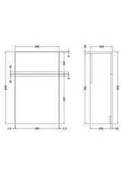 Hudson Reed Urban Soft Black Floor Standing Wc Unit, 810 X 500 X 253 - thumbnail 5
