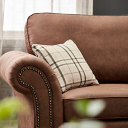 Furnishings For Less UK Oakland 3 And 2 Seater Chesterfield Leather Air Tan - thumbnail 6