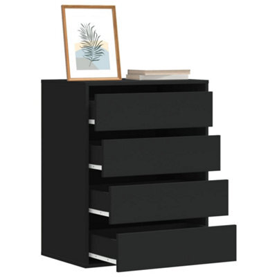 Berkfield Corner Chest Of Drawers Black 60X41X76 Cm Engineered Wood - image 1