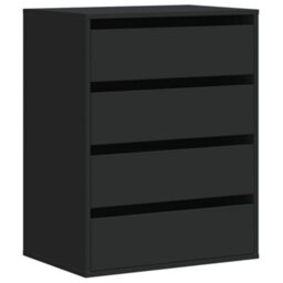 Berkfield Corner Chest Of Drawers Black 60X41X76 Cm Engineered Wood - thumbnail 2
