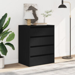 Berkfield Corner Chest Of Drawers Black 60X41X76 Cm Engineered Wood - thumbnail 3