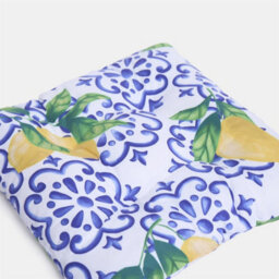 OHS Seat Pads 2 Garden Chairs Cover Ties Lemons Outdoor Cushions - thumbnail 7