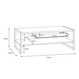Furniture To Go High Rock Coffee Table In Riviera Oak - thumbnail 9