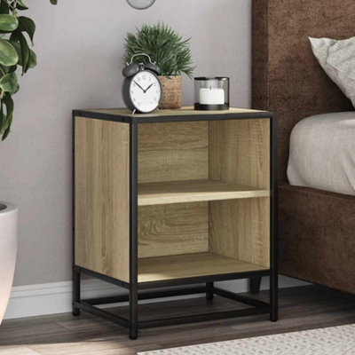 Berkfield Bedside Cabinets 2 Pcs Sonoma Oak 40X31X50 Cm Engineered Wood And Metal - image 1