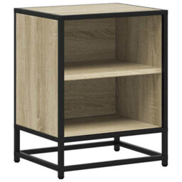 Berkfield Bedside Cabinets 2 Pcs Sonoma Oak 40X31X50 Cm Engineered Wood And Metal - thumbnail 6