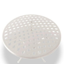 Centurion Supports Oshowa White Garden/patio Table And 4 Large Chairs Cast Aluminium Bistro Set - With Green Cushions - thumbnail 5