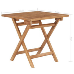 Berkfield Folding Garden Table 45X45X45 Cm Solid Teak Wood - thumbnail 6