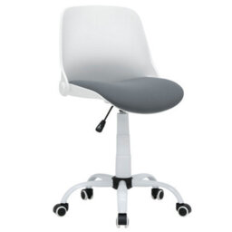 Sewing Online Hydraulic Folding Sewing/ Office Chair-White & Grey - thumbnail 1