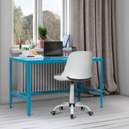 Sewing Online Hydraulic Folding Sewing/ Office Chair-White & Grey - thumbnail 5